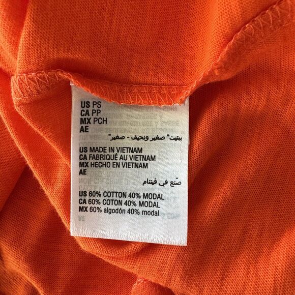 Style & Co Petite Small Polo Top Short Sleeves Button Neck Lightweight Orange - Picture 7 of 8